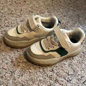 OshKosh B'gosh Cream and Green Velcro Sneakers